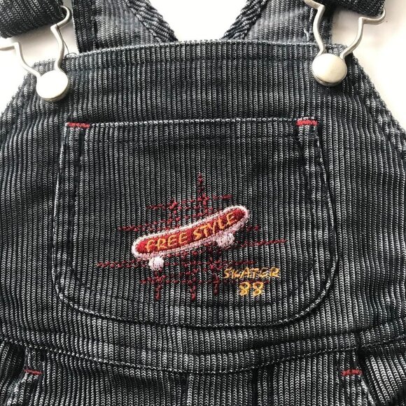 FREE w PURCHASE LAPIERRE COLLECTION boys girls skater toddler overalls 12-18 mo - Picture 4 of 7